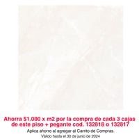 Piso Cerámico Marmol Giota Venato Beige 60x60 Cm Caja 1.8 m2 Ceramica Italia