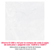 Piso Cerámico Marmol Giota Venato Grey 60x60 Cm Caja 1.8 m2 Ceramica Italia