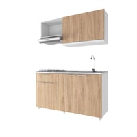 Cocina Integral Londres 1.50 Metros Sagano Incluye Mesón Poceta Derecha Con 4 Fogones A Gas Just Home Collection