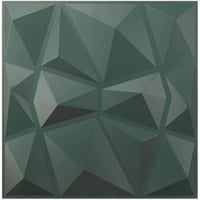 Paneles de Pared 3d con Diseño de Diamante Verde