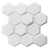 Paneles de Pared 3d Diseño Hexagonal Blanco