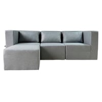 Sala Modular Nordica Zeus 6 Puestos Gris Plata 80X235X85 Cm