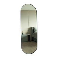 Espejo Elisa Ovalado 180 x 60 cm Negro Cuerpo Entero