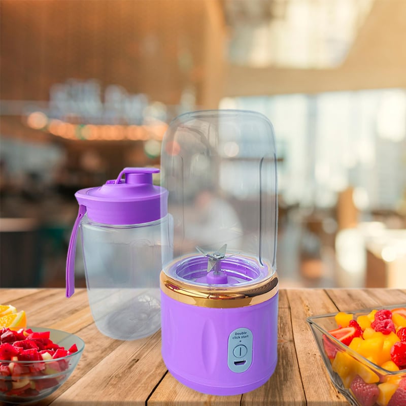Licuadora Portatil Vaso 400 Ml Color Lila