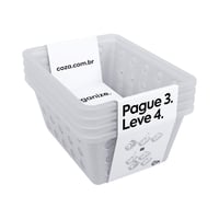 Cajas Pequeñas Almacenaje Plástico Pague 3 Lleve 4 Transparente