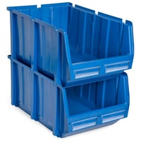 2 Modulares Abierto Organizador Plástico Inventarios 60kg Azul