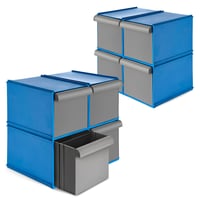 8 Cajones Organizador Herramienta Apilables y Modulares 25kg Azul