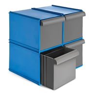 4 Cajones Organizador Herramienta Apilables y Modulares 25kg Azul