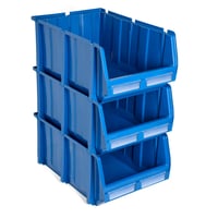 3 Modulares Abierto Organizador Plástico Inventarios 60kg Azul