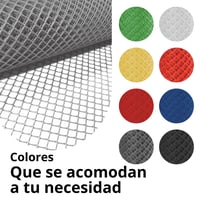 Malla Plástica Multiusos Diamante 16mmx16mm H150cm Rollo 30 m Gris