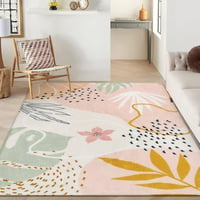 Alfombra Lahome Lavable de 2.74 x 3.65 metros Color Rosado