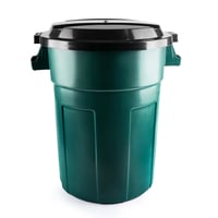 Caneca Tanque Grande Multiuso Plástica 70l Con Tapa y Manija Verde