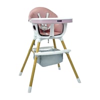 Silla Comedor Bebé 2 en 1 Rock Rosado Happy Baby