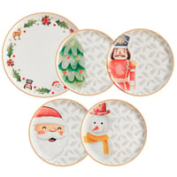 Set 1 Plato Pando + 4 Platos Postre Dutch Navidad