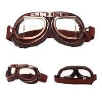 Gafas de Moto Acolchadas Vintage Bronce