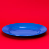 Plato Plano de 26 cm Azul Peltre Set X 12 Unidades