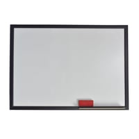 Tablero Acrílico Blanco Marco Mdf Negro 80x120 cm