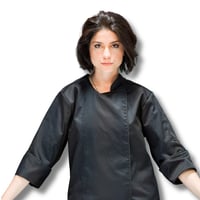 Chaqueta Chef Dama Gabardina 202 Negra L