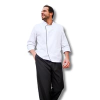 Uniforme Chef Chaqueta Blanca Pantalón Negro Hombre S