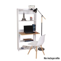 Biblioescritorio Space Plegable Ahorra Espacio 160X64X54 Blanco