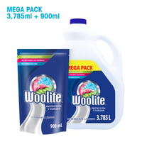 Detergente Liquido Ropa Woolite 3785ml + 900ml