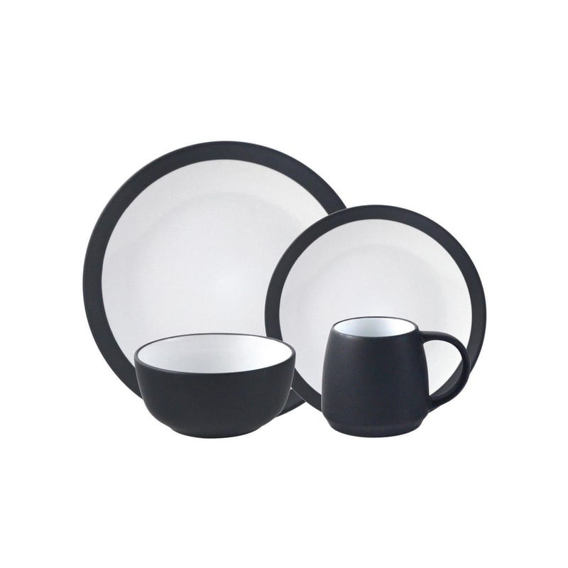 Juego De Vajilla Cerámica Sweet Scandi 16 Piezas | 4 Platos, 4 Platos Desayuno, 4 Cuencos, 4 Tazas | Apta Lavavajillas