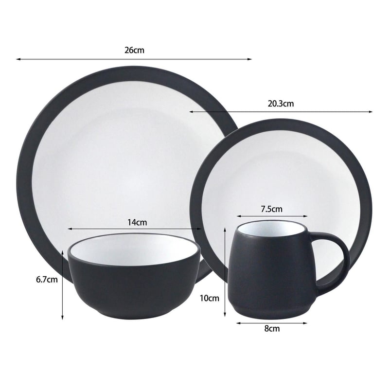 Juego Vajilla 16 Piezas Oslo JUST HOME COLLECTION falabella