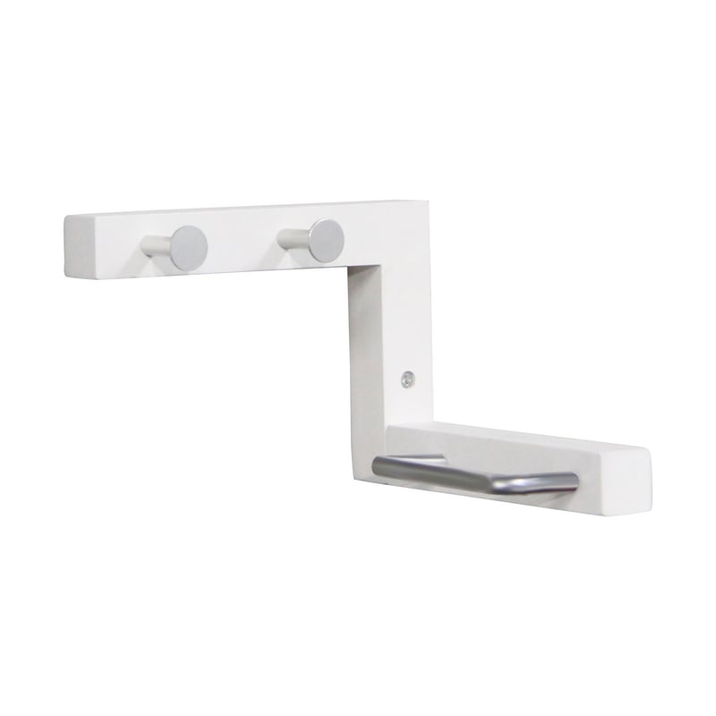 Perchero Pared Plegable Blanco