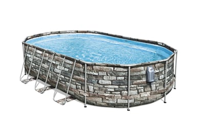 Piscina Estructural Ovalada 610 x 366 x 122 cm Bomba/Filtro/Accesorios