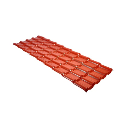 Teja Colonial Rojo Upvc 1.97X0.72M X2.3Mm