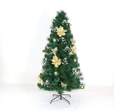 �rbol 210 cm Gold Fibra �ptica Navidad