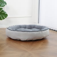 Cama para Perro Redonda 75cm Beige Gris