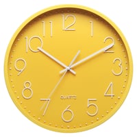 Reloj Muro Wonder 35cm Amarillo