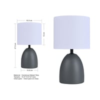 Lampara Mesa Ceramic 1 Luz E27 Gris Oscuro