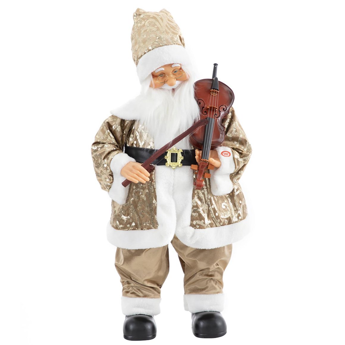 Papá Noel Animado 45 Cm Con Música Y Movimiento - Peluche Navideño Que Canta Y Baila, Decoración Ideal Para Casa