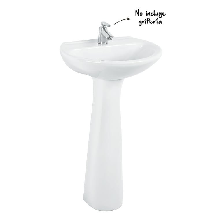 Lavamanos con Pedestal Milano Blanco CORONA | falabella.com