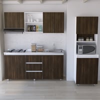 Cocina Integral Vimo 1.8 Metros Mueble Superior + Inferior + Mesón Derecho + Modulo Microondas