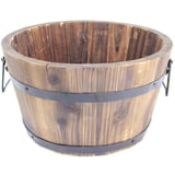 Maceta de madera, tipo barril, varias medidas