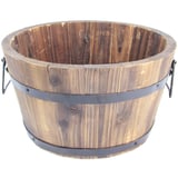 Maceta de madera, tipo barril, varias medidas