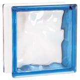 Bloque vidrio cloudy blue 19 cm x 19 cm x 8 cm