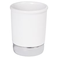 Vaso de Baño York Blanco Cromo