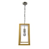 Lámpara colgante 40W Xico natural 1luz E27 trend madera 20cm