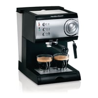 Cafetera Espresso Negra Con Acero para 15 Bares