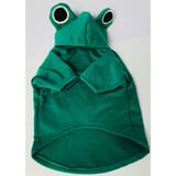 Sudadera mediana verde c/capucha con ojos de rana