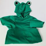 Sudadera grande verde c/capucha con ojos de rana