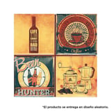 Cerámica Vintage Quarte Drink 20.3x20.3 cm Grupo Ceral 1 pza