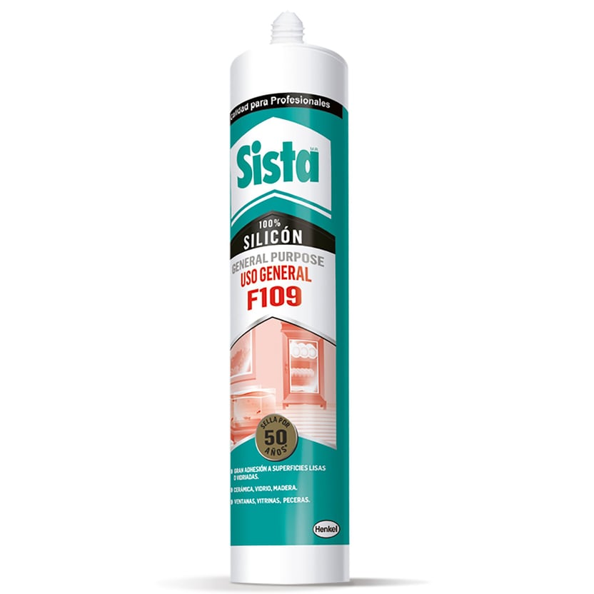 Sista F109 Silicón Uso General Transparente 300 ml - Sodimac.mx