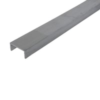 Perfil de aluminio natural 10 x 22 x 1.5 mm 1 m