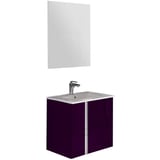 Mueble de baño Onix con espejo berenjena