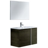 Mueble de baño Onix con espejo roble dakar